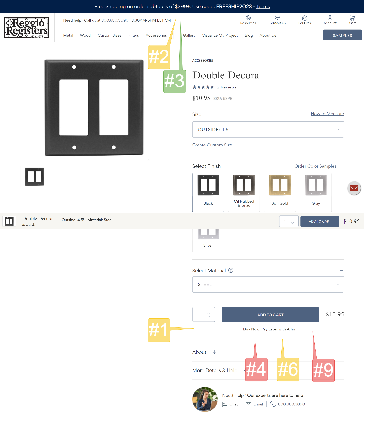 Reggio Register Ordering & Delivery